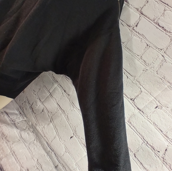 We The Free Zip Shoulder Oversize Sweater Black Dolman Sleeve S - Picture 4 of 16